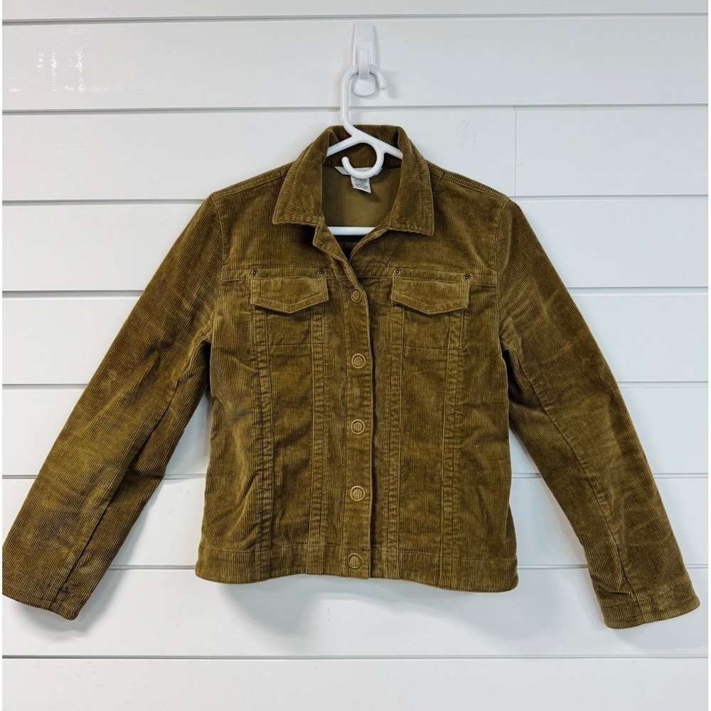 Cabi Womens Brown Corduroy Trucker Jacket Tan Stretch Cotton Style 411 Size S - Picture 2 of 7